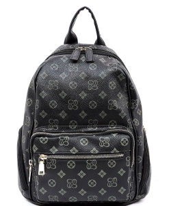 Monogrammed Backpack CS2697  GRAYBLACK